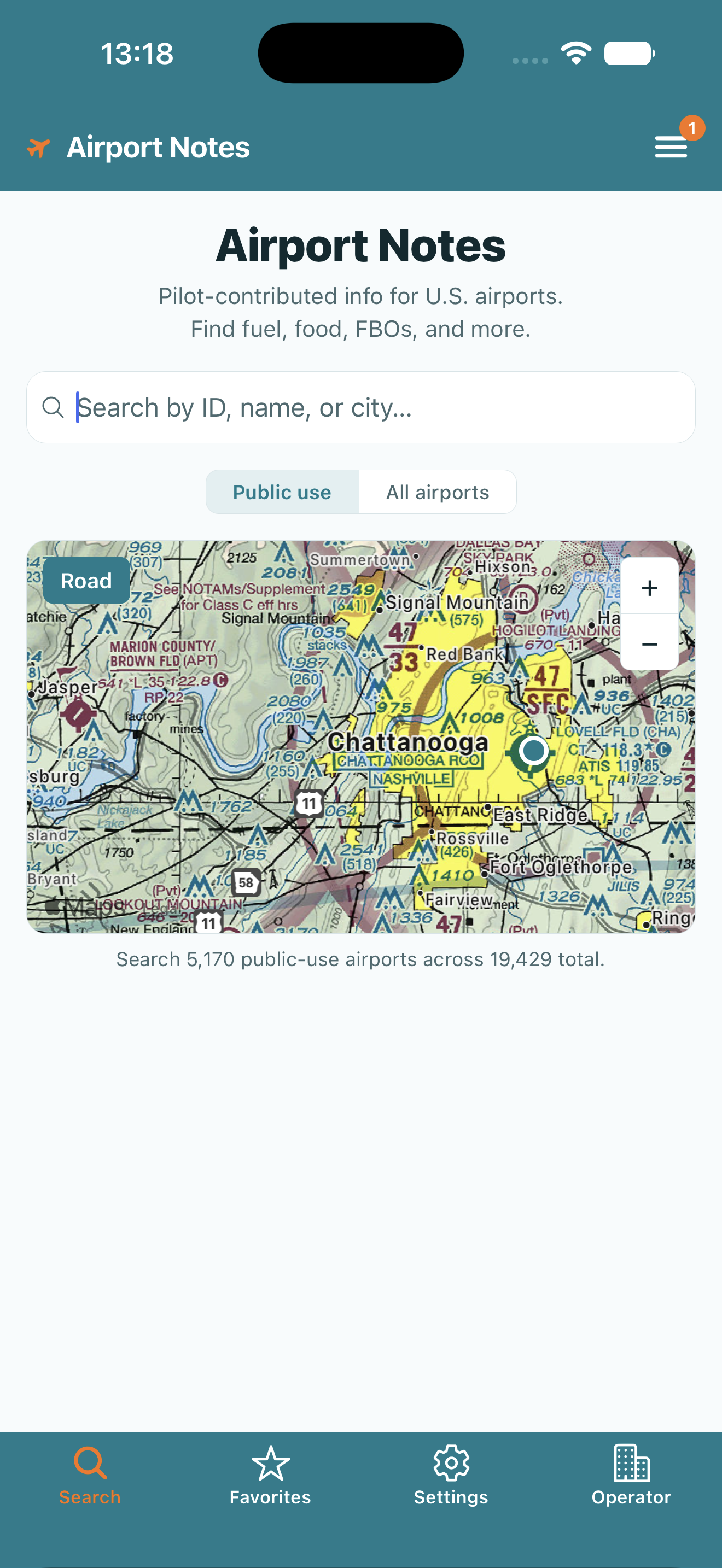 VFR sectional chart